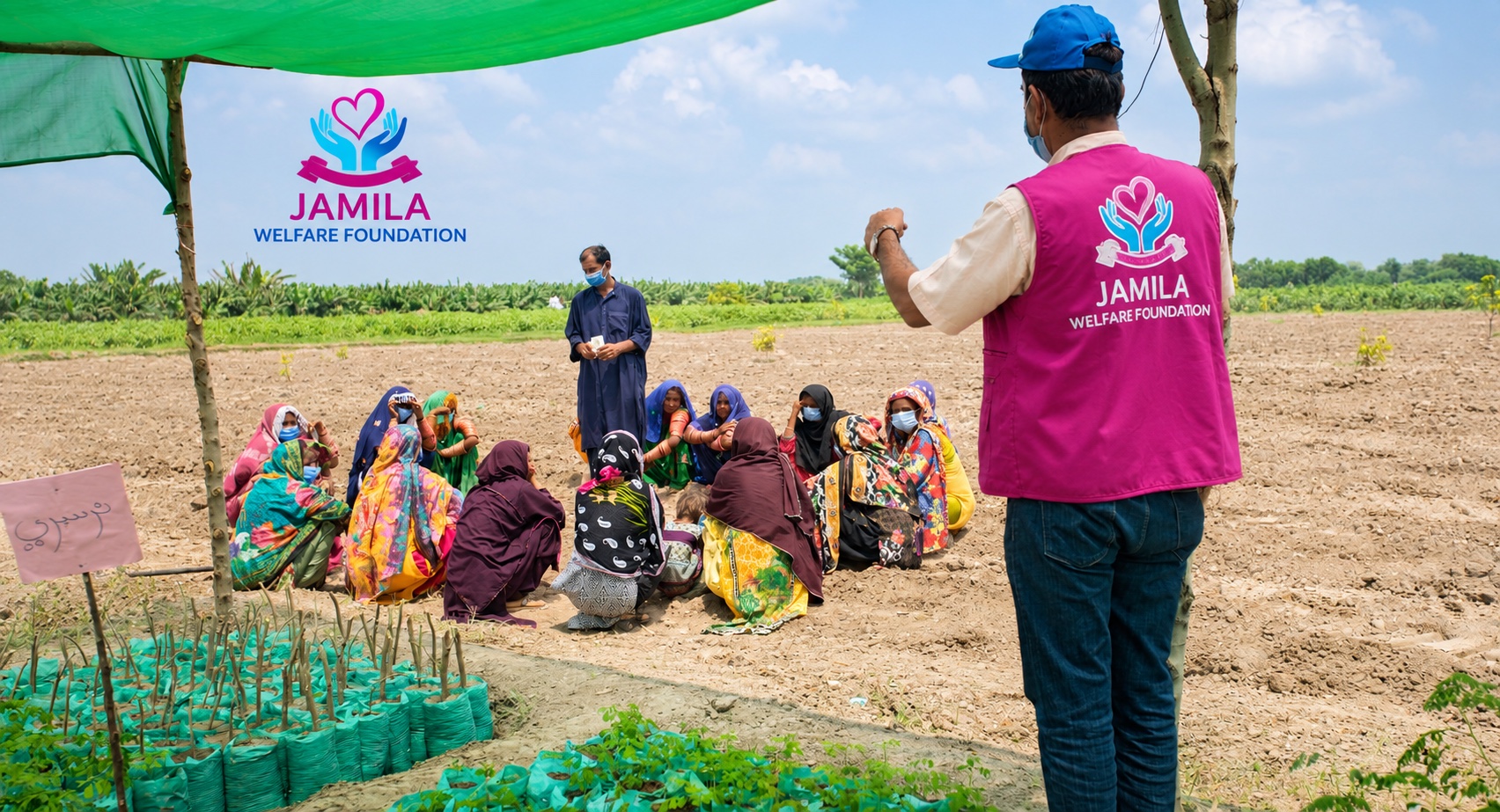 Community sapling nursery and solar water pilot hubs