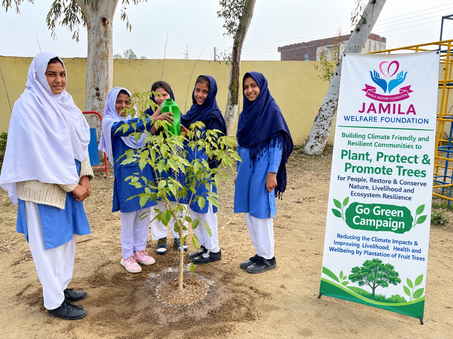 Go Green tree plantation campaign by Jamila Welfare Foundation